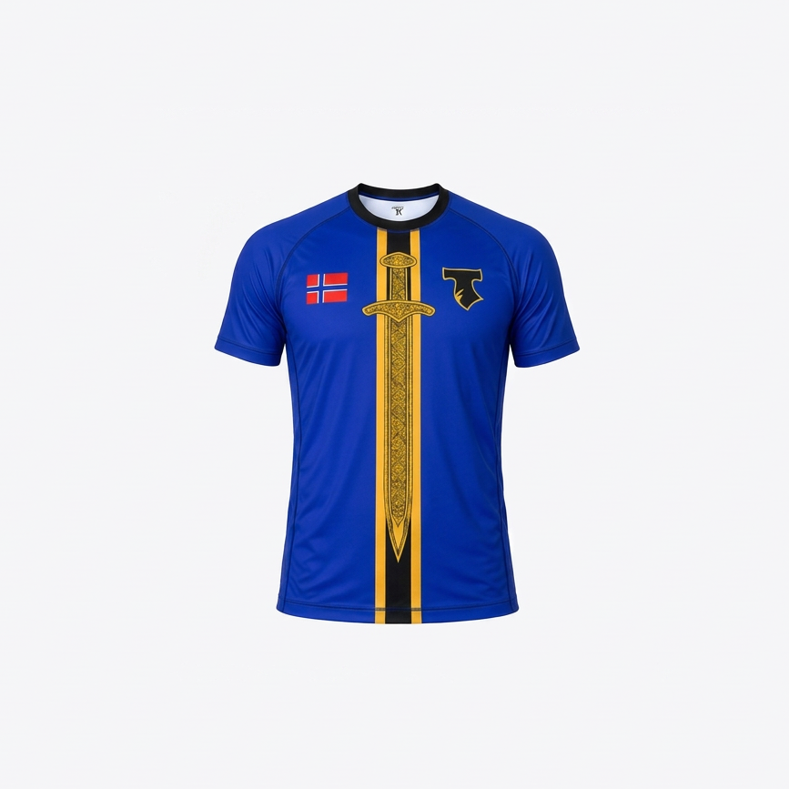 Sverd og Flagg Rashguard Havblått // Exclusive Drop