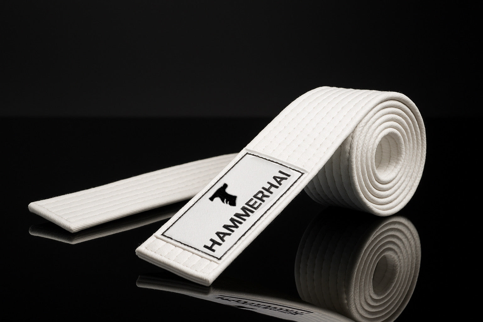 Hammerhai BJJ Hvitt Belte for Voksne og Barn