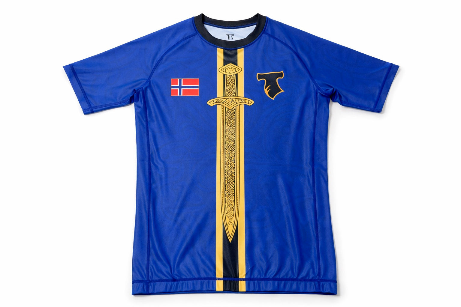 Sverd og Flagg Rashguard Havblått // Exclusive Drop