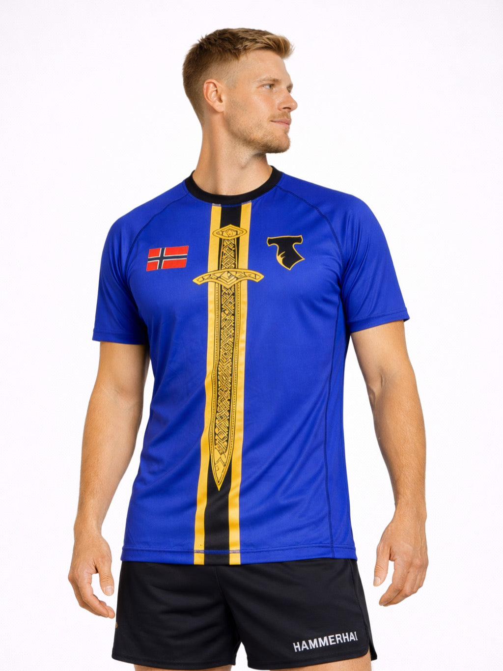 Sverd og Flagg Rashguard Havblått // Exclusive Drop