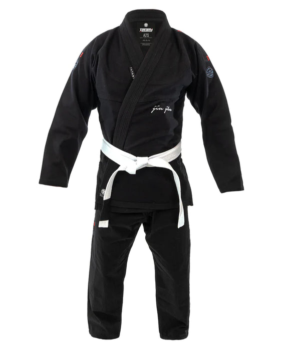 TATAMI ELEMENTS BJJ DRAKT – SVART MED GRATIS HVITT BELTE
