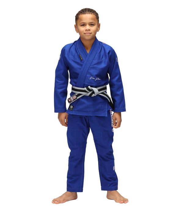 ELEMENTS SUPERLITE BJJ BARNEDRAKT - BLÅTT INKL. Gratis Hvit Belte