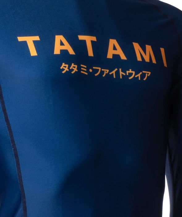 KATAKANA LONG SLEEVE Tatami Grappling RASHGUARD - Marineblå