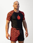 Nick Hartman wearing the Para Bellum V2 Jiu Jitsu Nogi set on a white background