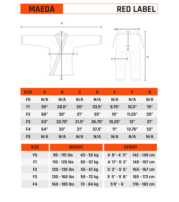 Maeda Red Label 3.0 Women's Jiu Jitsu Gi (Free White Belt)