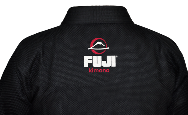 Fuji sports All Around BJJ Gi beginner black back logo stitching