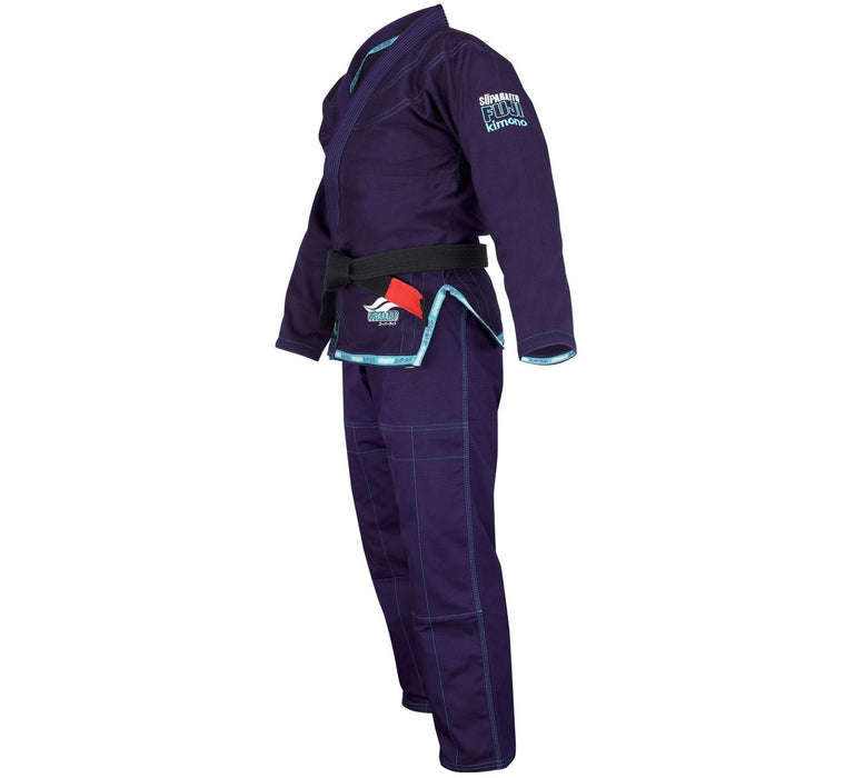 The Fuji Sports Suparaito Navy Womens BJJ Gi side left 1600x1600